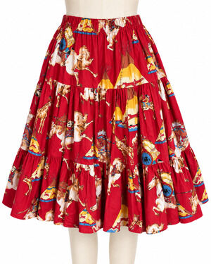 VTG Sedona Stitchery Tiered Maxi Full Skirt One Size Western Boho Cowboy Rodeo